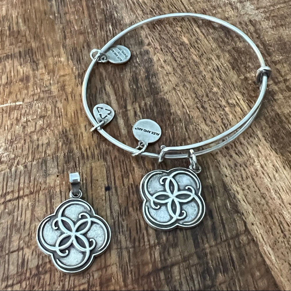 Alex and Ani bracelet and pendant